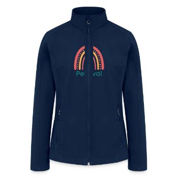 Percival Vintage Boho Rainbow - Women’s Soft Shell Jacket - navy - Front