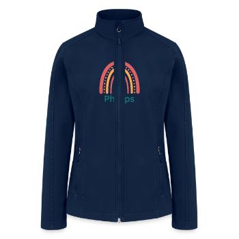 Phillips Vintage Boho Rainbow - Women’s Soft Shell Jacket - navy - Front