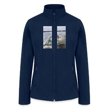 The girl and the sea - Women’s Soft Shell Jacket - navy - Front