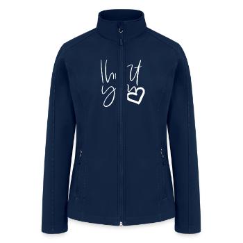 I love you - Women’s Soft Shell Jacket - navy - Front
