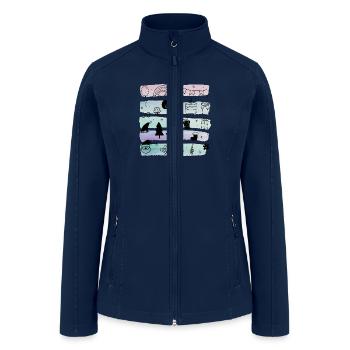 Christmas Celebration, Christmas Icons, Christmas - Women’s Soft Shell Jacket - navy - Front