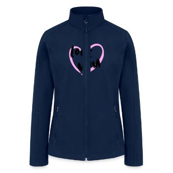 Love you - Women’s Soft Shell Jacket - navy - Front