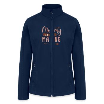 Mommy in the making - Women’s Soft Shell Jacket - navy - Front