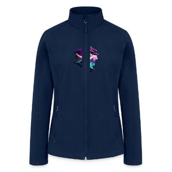 Synthwave Bonsai Tree - Women’s Soft Shell Jacket - navy - Front