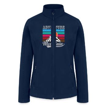 Vintage mountain adventure - Women’s Soft Shell Jacket - navy - Front
