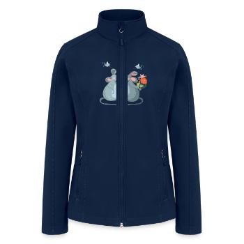 Mouse in love - Women’s Soft Shell Jacket - navy - Front