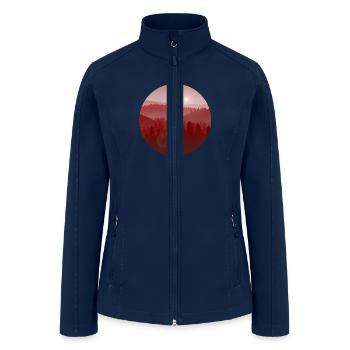 Mountains landscape with reflection - Women’s Soft Shell Jacket - navy - Front
