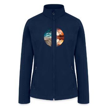 Water and Flame - Women’s Soft Shell Jacket - navy - Front