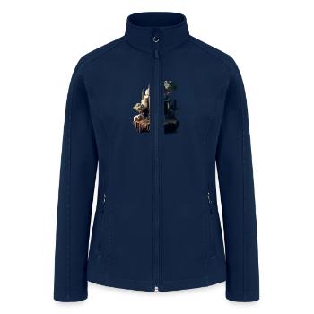Voxel futuristic landscape - Women’s Soft Shell Jacket - navy - Front