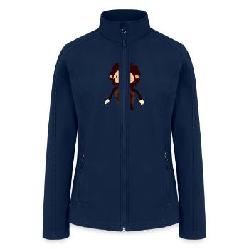 Sneaky Sasquatch Head - Women’s Soft Shell Jacket - navy - Front