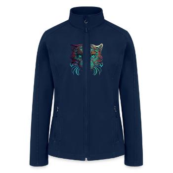 abstract panther - Women’s Soft Shell Jacket - navy - Front