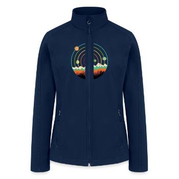 Planets Landscape - Women’s Soft Shell Jacket - navy - Front