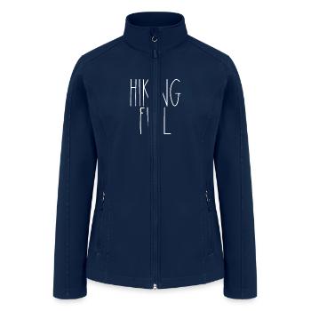Hiking Fuel White Rae Dunn Inspired Minimalist - Women’s Soft Shell Jacket - navy - Front