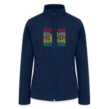 Ducklings Quack Drake Swimming - Women’s Soft Shell Jacket - navy - Front