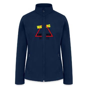 Warning rave moves in progress - Women’s Soft Shell Jacket - navy - Front