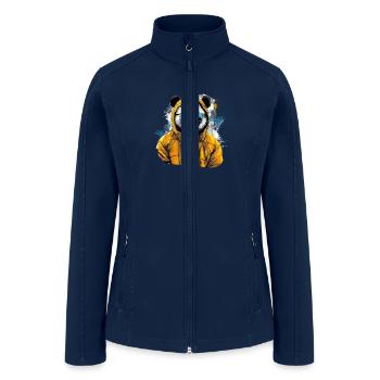 Street Style Giant Panda | Panda Lovers - Women’s Soft Shell Jacket - navy - Front