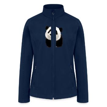HUAHUA🐼Giant Panda - Women’s Soft Shell Jacket - navy - Front
