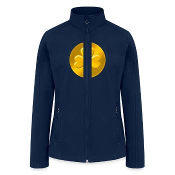 Lucky Shamrock Coin - Women’s Soft Shell Jacket - navy - Front