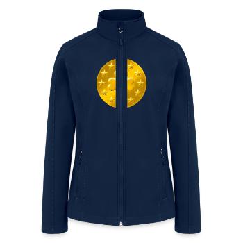 Lucky Shamrock Coin - Women’s Soft Shell Jacket - navy - Front