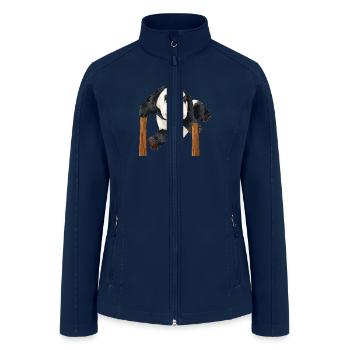 MENGLAN🐼Giant Panda - Women’s Soft Shell Jacket - navy - Front