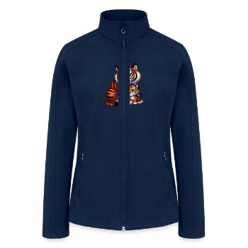 Mama and baby tiger - Women’s Soft Shell Jacket - navy - Front
