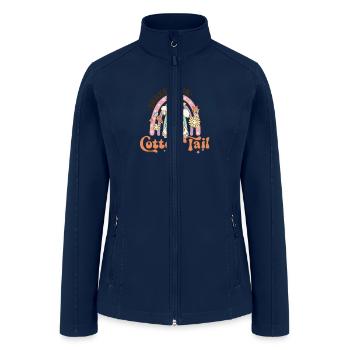 Retro Easter Shake Your Cotton Tail - Women’s Soft Shell Jacket - navy - Front