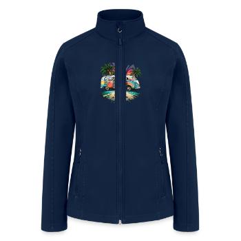 summer beach - Women’s Soft Shell Jacket - navy - Front