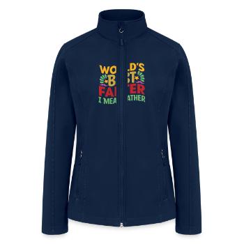 World s Best Farter I Mean Father - Women’s Soft Shell Jacket - navy - Front