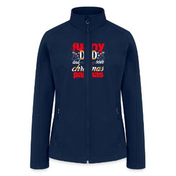 funny dad and son christmas pajamas t eshort - Women’s Soft Shell Jacket - navy - Front
