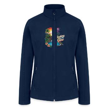 Basking in the glow - Women’s Soft Shell Jacket - navy - Front