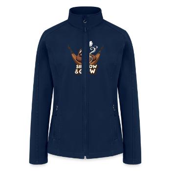 Sip Slow & Glow - Women’s Soft Shell Jacket - navy - Front