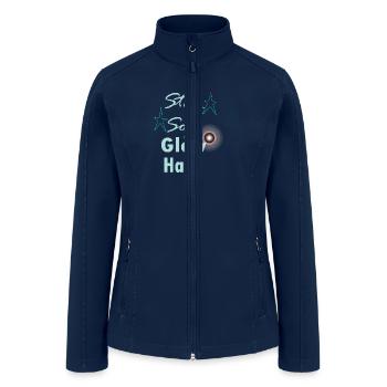 glow hard - Women’s Soft Shell Jacket - navy - Front
