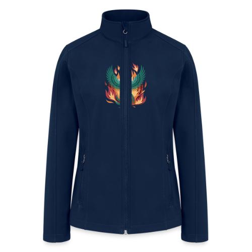 Phoenix Rising Mythical Fire Bird Fantasy Design - Women’s Soft Shell Jacket