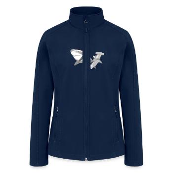 Sharks with Lasers - Women’s Soft Shell Jacket - navy - Front