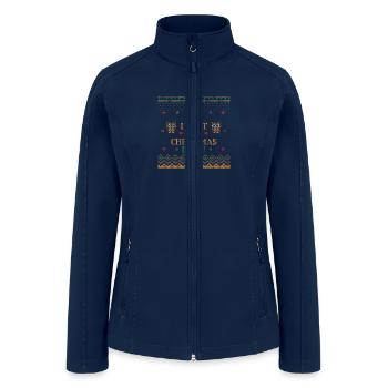 OWL I WANT FOR CHRISTMAS IS YOU UGLY SWEATER - Women’s Soft Shell Jacket - navy - Front