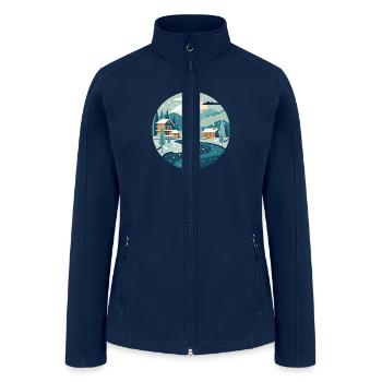 Winter Landscape Snowing - Women’s Soft Shell Jacket - navy - Front