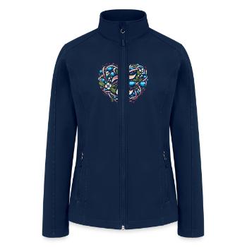 Blueberry Pi Day - Women’s Soft Shell Jacket - navy - Front