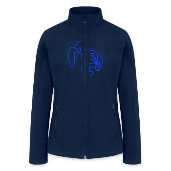 Rabbit Terrified Anxious Desperate Confused Cool - Women’s Soft Shell Jacket - navy - Front
