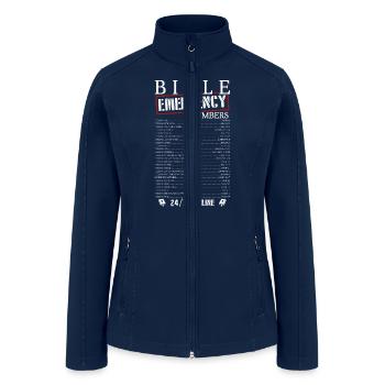 Bible Emergency Numbers - Women’s Soft Shell Jacket - navy - Front