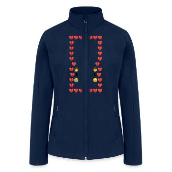 Sad and Broken Heart - Women’s Soft Shell Jacket - navy - Front