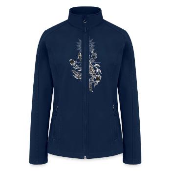 Sangoma Mothman 3RD Eye (Black & White) - Women’s Soft Shell Jacket - navy - Front