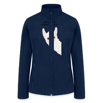 Iam llama stop drama - Women’s Soft Shell Jacket - navy - Front