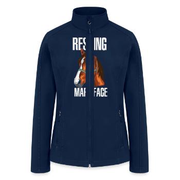Horse Horses Ponies Riding Horse Equestrian - Women’s Soft Shell Jacket - navy - Front