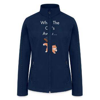 When The Cat's Away... - Women’s Soft Shell Jacket - navy - Front