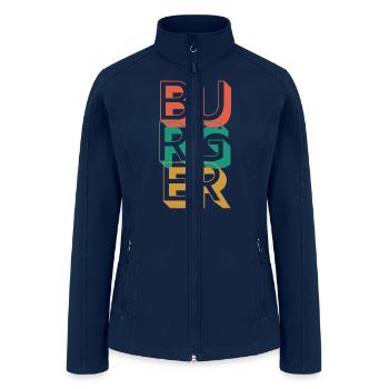 Retro Burger - Women’s Soft Shell Jacket - navy - Front