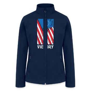 Victory 4th of July America USA Flag Gifts - Women’s Soft Shell Jacket - navy - Front