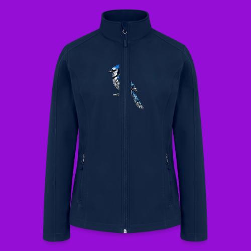 Silver Blue Jay on Perch - Women’s Soft Shell Jacket