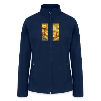 Surreal Cheese Landscape - Women’s Soft Shell Jacket - navy - Front