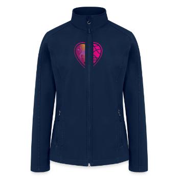 Amazing Heart Teching girl art design - Women’s Soft Shell Jacket - navy - Front