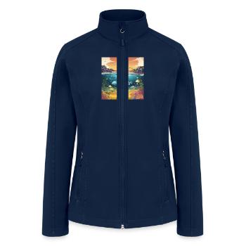Sea and fish - Women’s Soft Shell Jacket - navy - Front